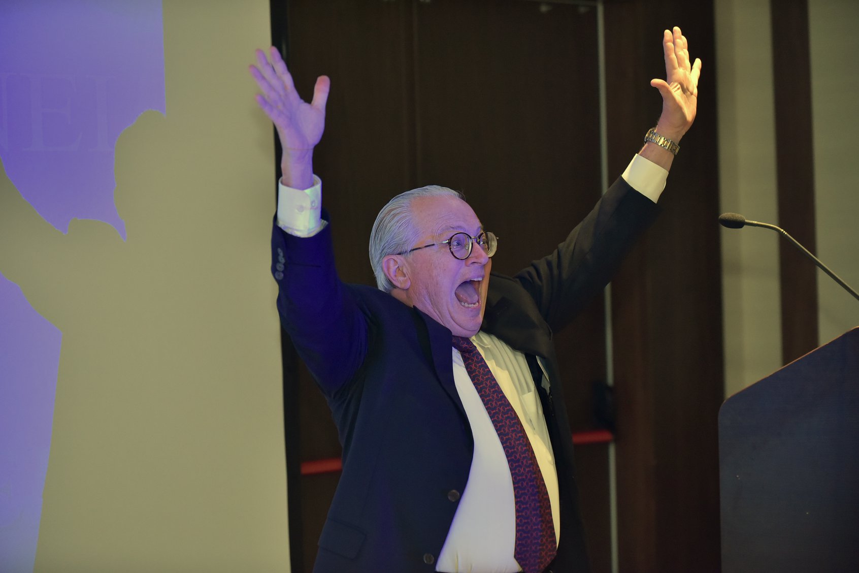 Prof. Stephen M. Stahl podczas wykładu